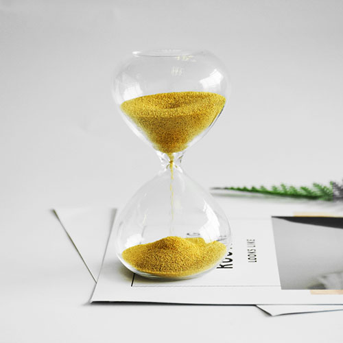 XBH-81066 Gold and Silver sand 3 minutes glass hourglass