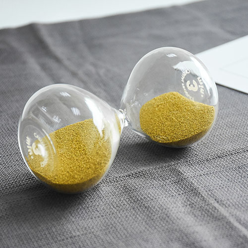 XBH-81066 Gold and Silver sand 3 minutes glass hourglass