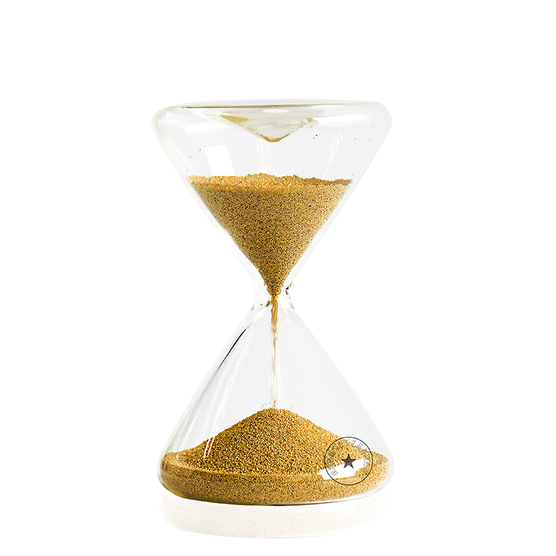 XBH-81044 Golden color sand 3 min hourglass with Custom logo