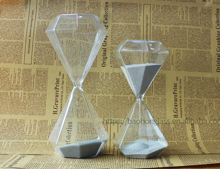 XBH-81055 15分钟钻石形状玻璃沙漏 礼品定制批发