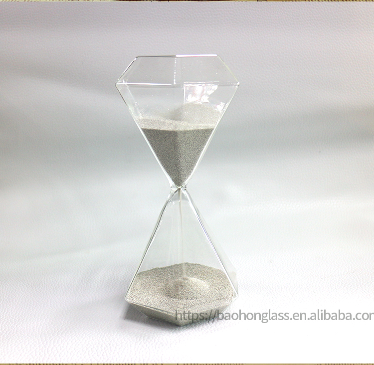 XBH-81055 15分钟钻石形状玻璃沙漏 礼品定制批发